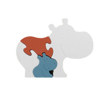 Câu đố ghép hình dành cho trẻ sơ sinh bằng silicon cấp thực phẩm BPA Free Eco Friendly Hippo Shape