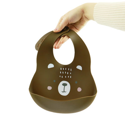 Yếm bắt thức ăn bằng silicon in hình Cacoon Cat Fox cho bé ăn sáng
