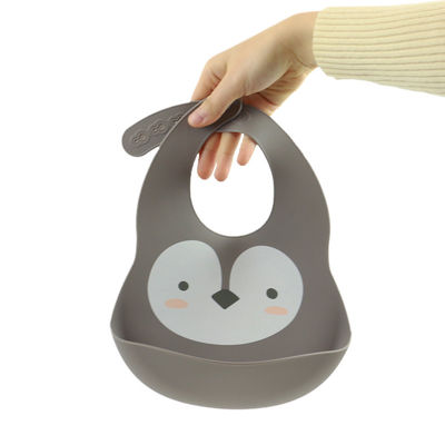 Yếm bắt thức ăn bằng silicon in hình Cacoon Cat Fox cho bé ăn sáng