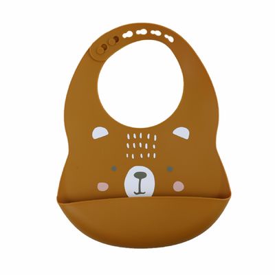 Yếm trẻ em bằng silicon mềm miễn phí BPA có khả năng chống nước với in hình động vật