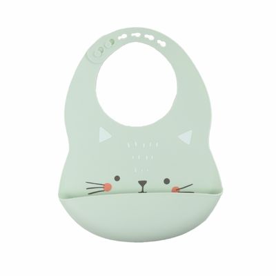 Yếm trẻ em bằng silicon mềm miễn phí BPA có khả năng chống nước với in hình động vật