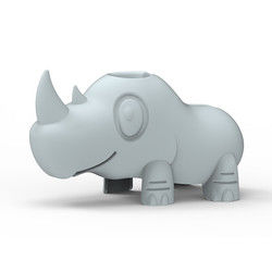Màu sắc Pantone Bồn tắm nắp vòi nước BPA Free Cartoon Hình dạng tê giác dễ thương