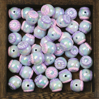 Chunky Gumball Màu Hồng Số Lượng Lớn Bubblegum Hạt Acrylic Hạt Lỏng Cho Trang Sức