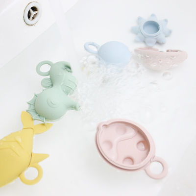 Hàng Mới Về Trẻ Em Trẻ Em Nổi Tắm Đồ Chơi Silicone Không Chứa BPA Thực Phẩm Mọc Răng Silicone Nước Đồ Chơi