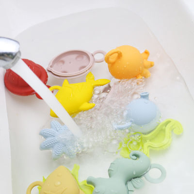 Hàng Mới Về Trẻ Em Trẻ Em Nổi Tắm Đồ Chơi Silicone Không Chứa BPA Thực Phẩm Mọc Răng Silicone Nước Đồ Chơi