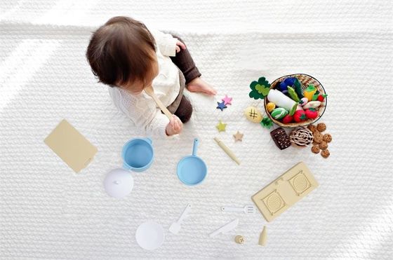 2023 Hàng Mới Về Cho Bé Chơi Không Chứa BPA Cấp Thực Phẩm Nấu Ăn Nhà Bếp Silicone Bộ Quà Tặng Đồ Chơi