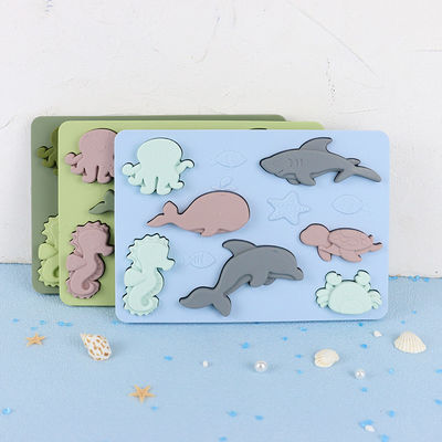 Ocean World Silicone Puzzle Thân thiện với môi trường miễn phí BPA cho giáo dục trẻ em