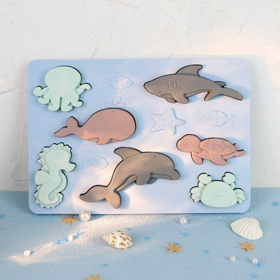 Ocean World Silicone Puzzle Thân thiện với môi trường miễn phí BPA cho giáo dục trẻ em