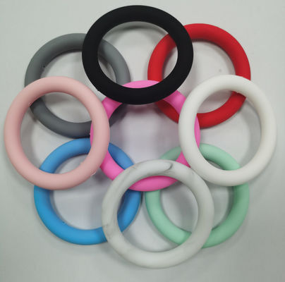 Bán buôn PISSEN Silicone tiêu cự o ring Hạt cho móc khóa DIY