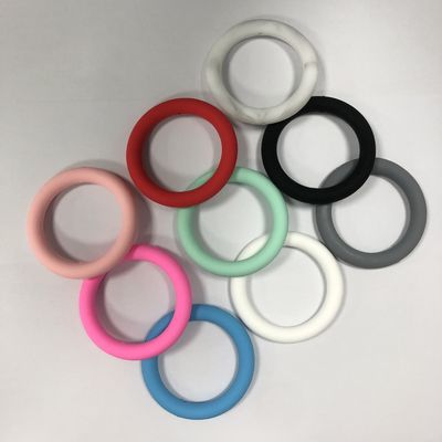 Bán buôn PISSEN Silicone tiêu cự o ring Hạt cho móc khóa DIY