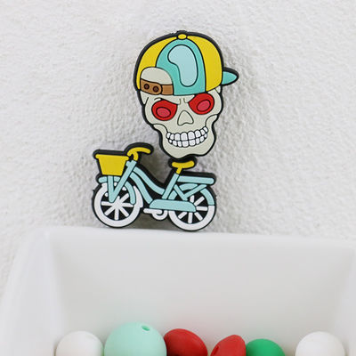 Bí ngô hộp sọ halloween tùy chỉnh Hạt tiêu điểm silicone cho móc khóa bút tự làm