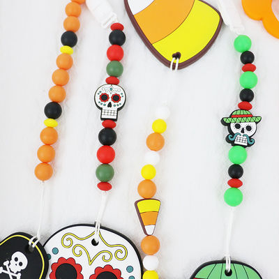Bán chạy hạt silicone tiêu điểm Halloween cho móc khóa mọc răng tự làm cho bé