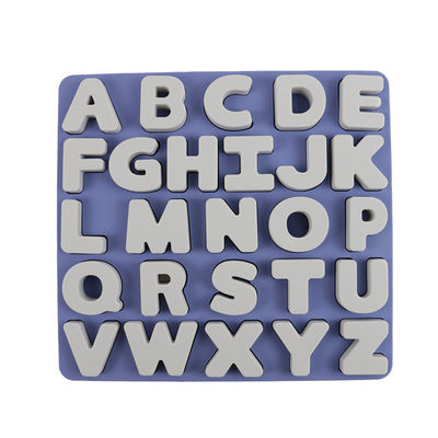 Biểu tượng tùy chỉnh Đồ chơi giáo dục bằng silicon bảng chữ cái 26 chữ cái câu đố bằng silicon Không chứa BPA Thân thiện với môi trường Dành cho trẻ em