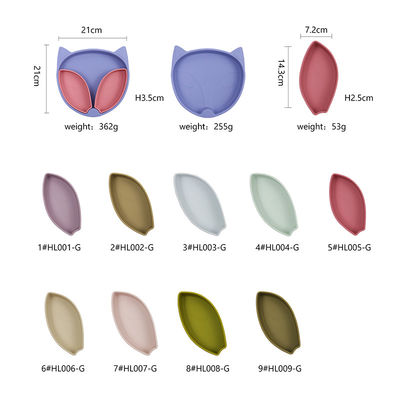 Máy vi sóng an toàn đĩa silicone muỗng trẻ em miễn phí BPA không độc hại mềm cho trẻ sơ sinh