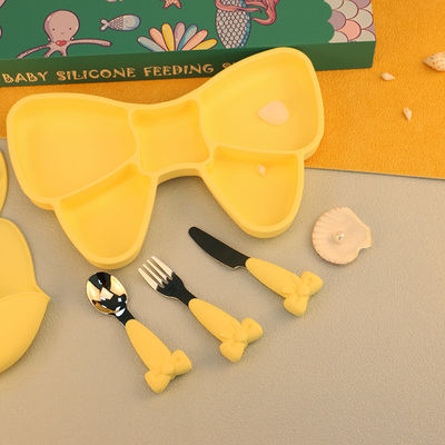 Hộp quà tặng Bộ đồ ăn bằng silicon dành cho trẻ em gái Loại thực phẩm bền thân thiện với môi trường