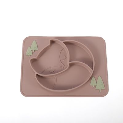 Nhiệt chống ẩm cho trẻ em đĩa silicone Microwave an toàn không độc hại