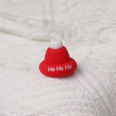 Đồ bán buôn 100% an toàn, không chứa BPA hạt silicone với 3D đầu trang mũ Giáng sinh - Không độc hại