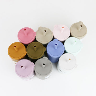 Năng lượng linh hoạt, không chứa BPA, Silicone bền, trẻ em, trẻ em, ly ngâm với ống hút và nắp cho trải nghiệm ăn uống thoải mái