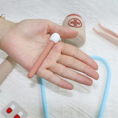 ODM Đồ chơi silicone trẻ em thân thiện với môi trường MOQ 100 BPA miễn phí Trẻ em Bộ dụng cụ bác sĩ silicone