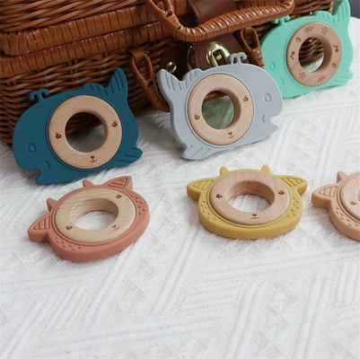 Giảm đau nướu răng silicone Baby Teether Teething Chơi gọn gàng cừu cá voi