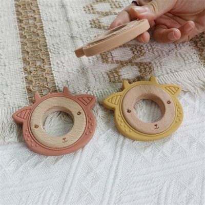 Giảm đau nướu răng silicone Baby Teether Teething Chơi gọn gàng cừu cá voi