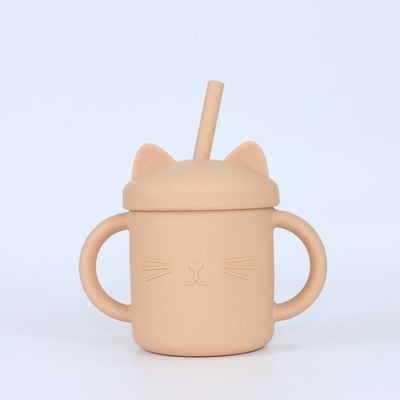155g Silicone Drinking Cup With Printed Sippy Cup With Straw (Cá uống bằng silicone với in ấn)