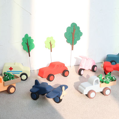 New Arrival Safe Silicone Xe đồ chơi cho em bé Cute xe cứu thương xe trượt chơi đồ chơi