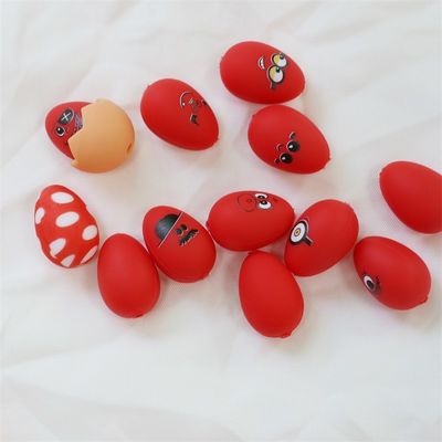 Tiếng đeo răng silicone mềm an toàn lâu bền trứng Phục sinh silicone hạt với lỗ để làm bút