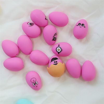 Tiếng đeo răng silicone mềm an toàn lâu bền trứng Phục sinh silicone hạt với lỗ để làm bút
