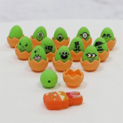 Custom Easter Focals Silicone All Beads Không độc hại Silikon in trứng Phục sinh Bead cho Keychain làm