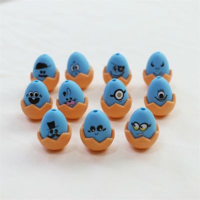 Custom Easter Focals Silicone All Beads Không độc hại Silikon in trứng Phục sinh Bead cho Keychain làm