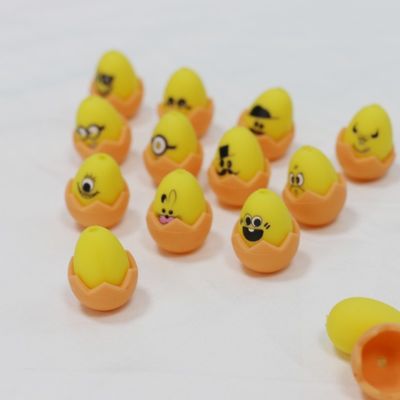 Custom Easter Focals Silicone All Beads Không độc hại Silikon in trứng Phục sinh Bead cho Keychain làm