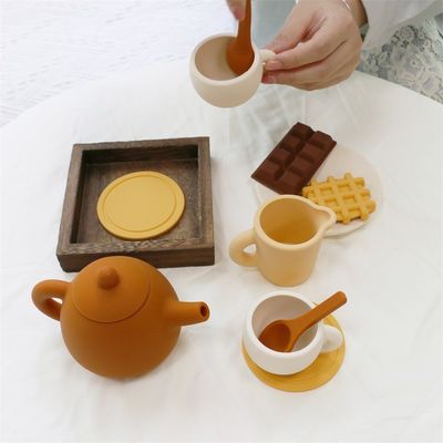 Nhà máy Paisen mới đến 17 mảnh 11pcs Set trẻ em buổi chiều trà silicone Baby đồ chơi nồi trà Set