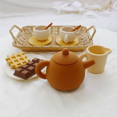Nhà máy Paisen mới đến 17 mảnh 11pcs Set trẻ em buổi chiều trà silicone Baby đồ chơi nồi trà Set