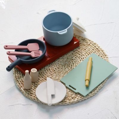 Nhà máy mới đến giả vờ chơi Set đồ chơi nhà bếp Montessori giáo dục Silica Gel nhà bếp đồ chơi silicone