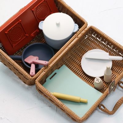Nhà máy mới đến giả vờ chơi Set đồ chơi nhà bếp Montessori giáo dục Silica Gel nhà bếp đồ chơi silicone