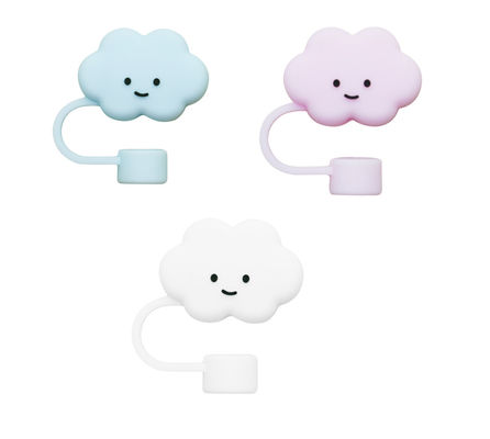Sản phẩm bán buôn Full Silicone Non Toxic PVC Free BPA Free Silicone Straw Topper Cloud Covers hoàn hảo cho 6-12mm Straw
