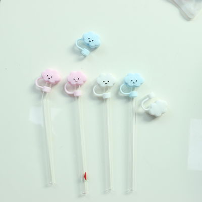 Sản phẩm bán buôn Full Silicone Non Toxic PVC Free BPA Free Silicone Straw Topper Cloud Covers hoàn hảo cho 6-12mm Straw