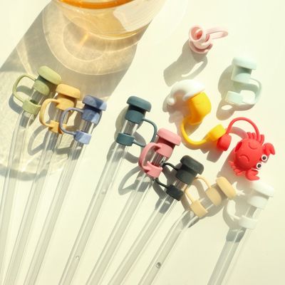 Không độc hại tùy chỉnh làm silicone Straw Cover Toppers mũ mũ cho Tumblers Straw
