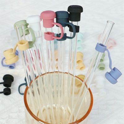 Không độc hại tùy chỉnh làm silicone Straw Cover Toppers mũ mũ cho Tumblers Straw