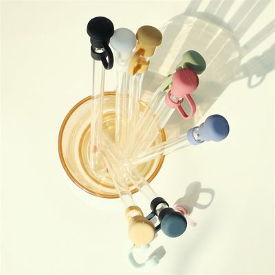 Không độc hại tùy chỉnh làm silicone Straw Cover Toppers mũ mũ cho Tumblers Straw