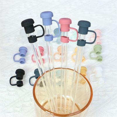 Không độc hại tùy chỉnh làm silicone Straw Cover Toppers mũ mũ cho Tumblers Straw
