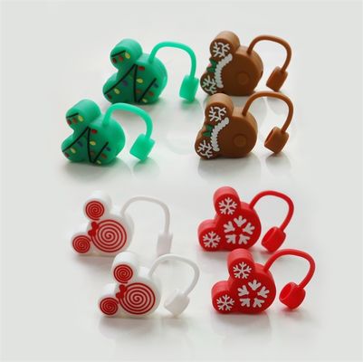 Nhà máy bán buôn và tùy chỉnh đầy đủ silicone Bpa miễn phí chất lượng thực phẩm silicone rơm Topper Mũi cho rơm uống