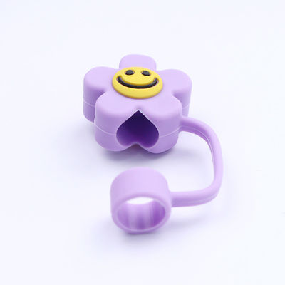 Thiết kế hoa 3D nắp ống hút silicone 100% Bpa miễn phí không độc hại Safe Silicone Toppers cho ống hút cốc