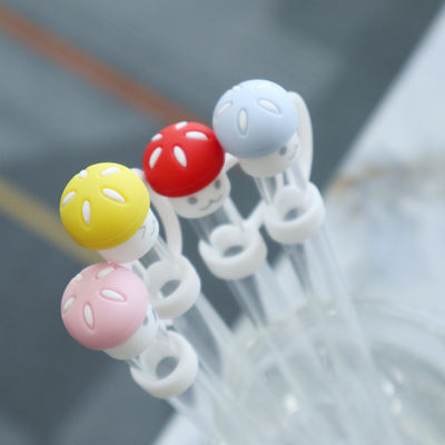 Thiết kế nấm nấm công cộng tùy chỉnh 10MM Straw Topper For Tumbler Cup Full Silicone Straw Cover Hats