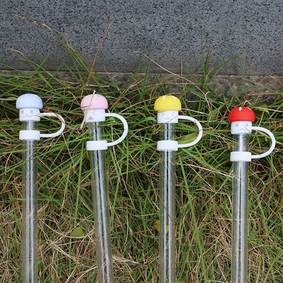 Thiết kế nấm nấm công cộng tùy chỉnh 10MM Straw Topper For Tumbler Cup Full Silicone Straw Cover Hats