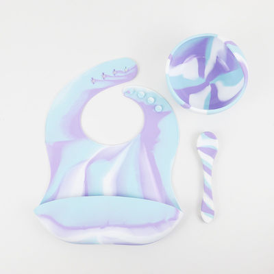 Nhiều màu silicone đồ dùng trên bàn Set đĩa cho trẻ em trẻ sơ sinh bữa tối thiết lập trẻ em silicone thực phẩm thiết lập