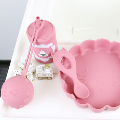 Vỏ ống hút silicon đầy đủ trong thiết kế 3D Bộ đồ ăn bằng silicon nhẹ cho bé