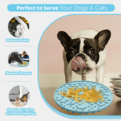 Ưu tiên thiết kế mê cung mới bên ngoài Đồ chơi thú vị chó Licking Puzzle Bowl Silicone BPA miễn phí thú cưng Slow Feeder Dog Bowl Plate