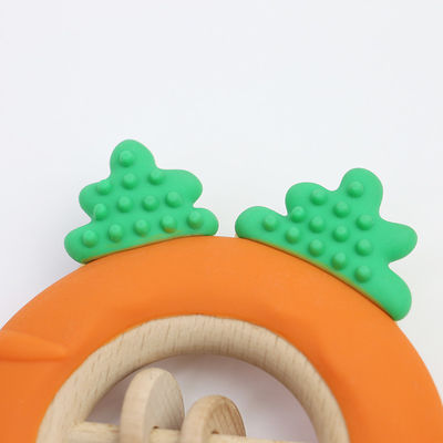 Nhà máy cà rốt Bé Bpa miễn phí bán buôn đồ chơi răng trẻ em silicone Bpa miễn phí hình dạng trẻ em Teether kích thước hoàn hảo cho bàn tay nhỏ